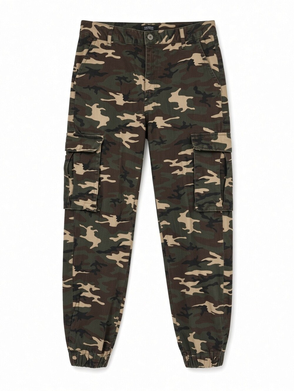 Y2K Camo Cargo Pants - Green/Tan/Black Size L Camo Pants Streetwear